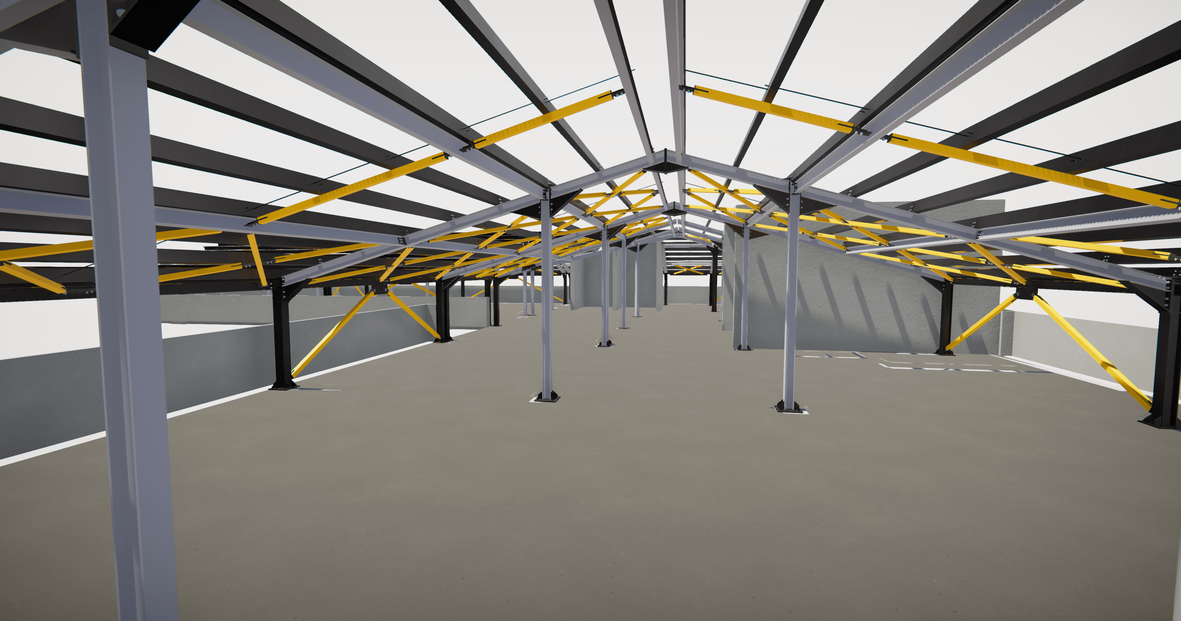Çelik konstrüksiyon çelik yapı Tekla structure Statik proje profesyonel çelik kurumsal çatı korkuluk çelik çatı sundurma depo hangar